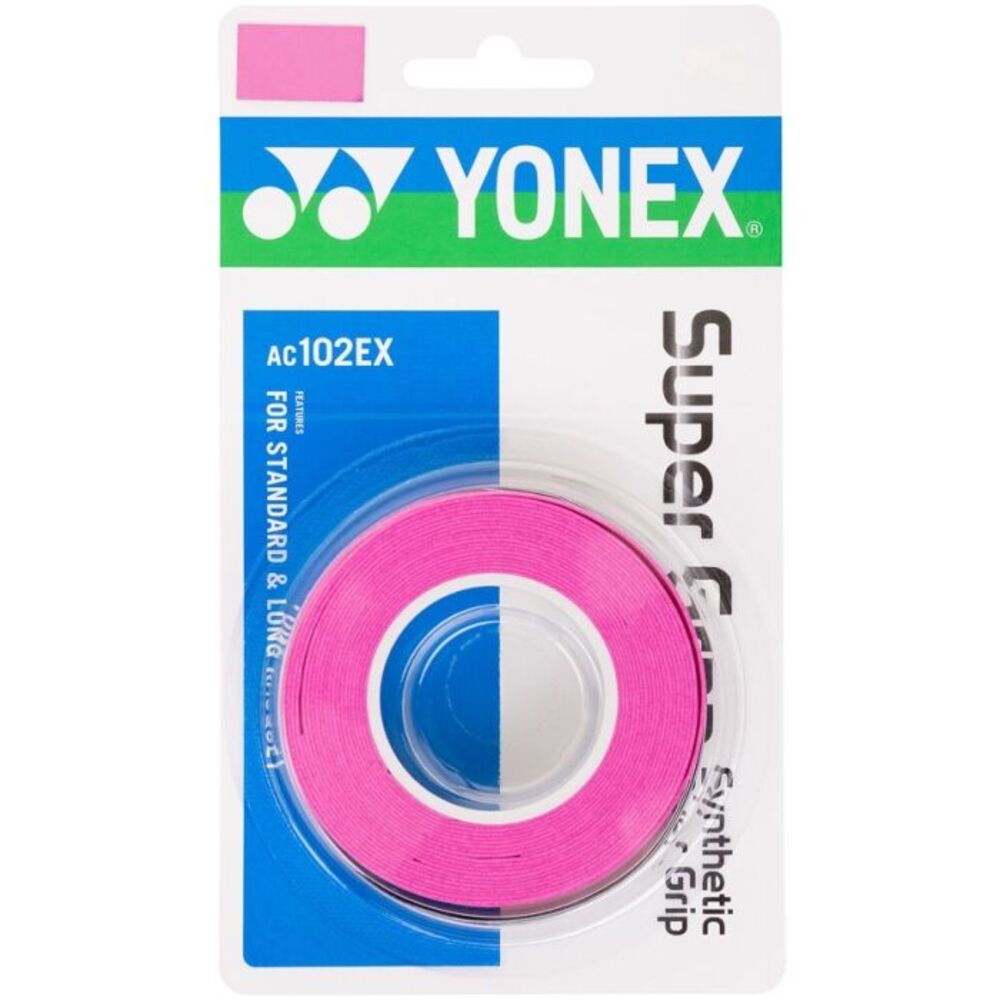 yonex-super-grap_0 pink OVERGRIP YONEX SUPER GRAP AC102EX, SET 3 BUCATI, CULOARE PINK (ROZ) - imagine 1