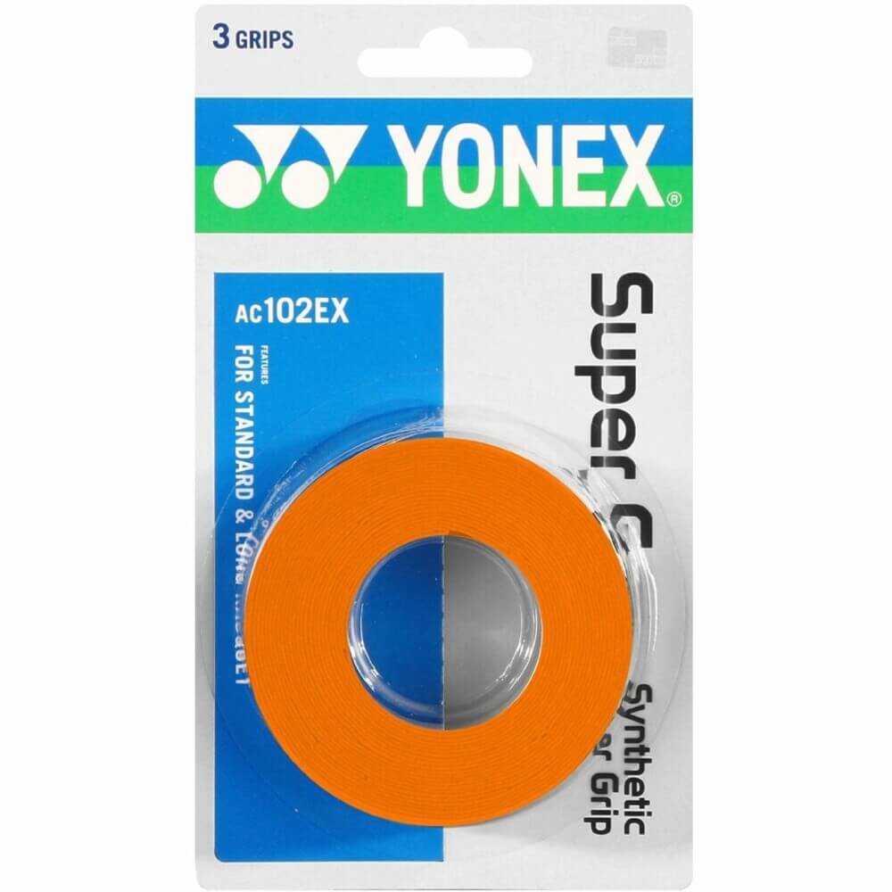70924overgrip-AC102_3buc_orange OVERGRIP YONEX SUPER GRAP AC102EX, SET 3 BUCATI, CULOARE ORANGE (PORTOCALIU) - imagine 1