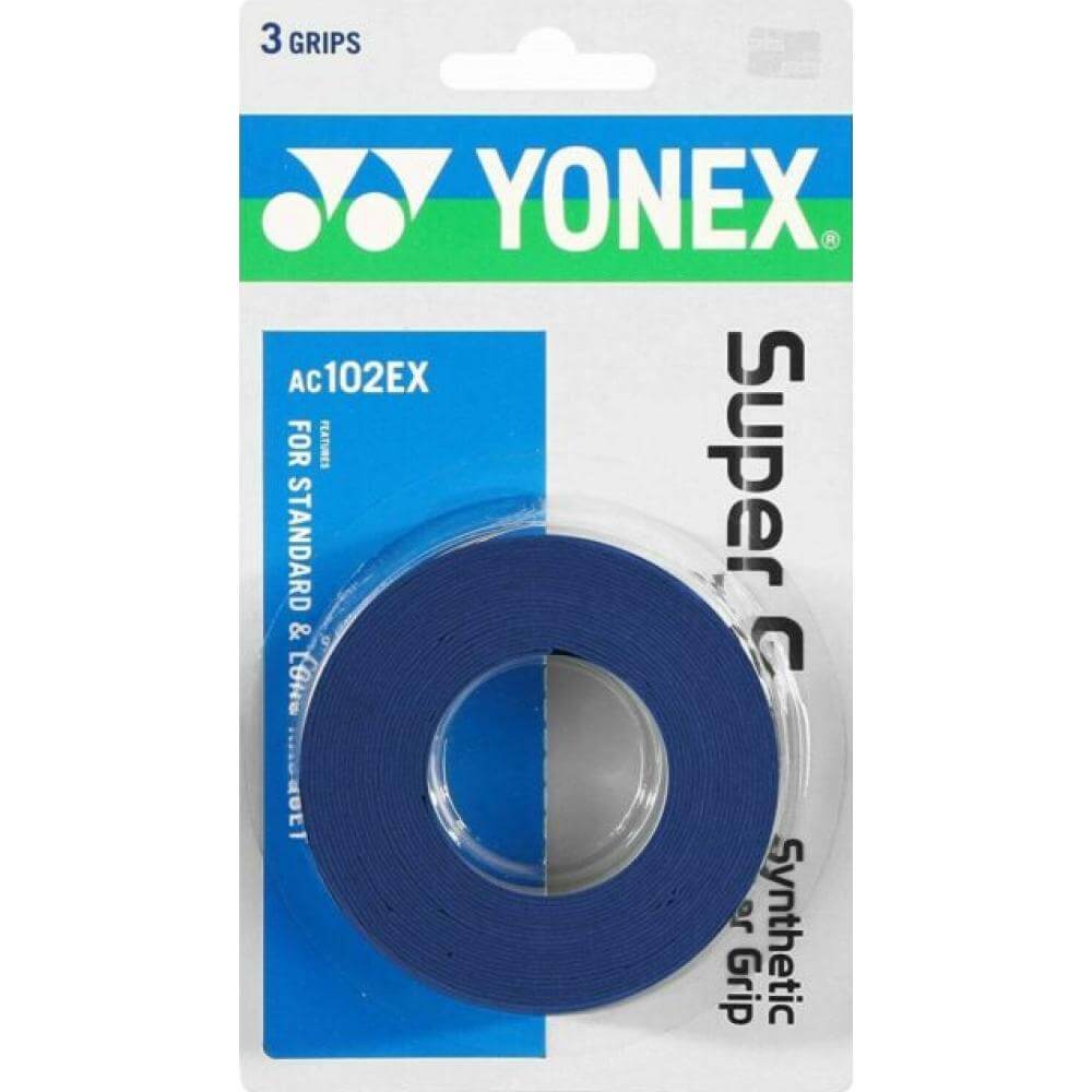 overgrip-yonex-x-super-grap-set-3buc-blue OVERGRIP YONEX SUPER GRAP AC102EX, SET 3 BUCATI, CULOARE DEEP BLUE (ALBASTRU) - imagine 1